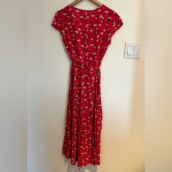 Gap floral print midi wrap dress - Picture 3 of 9